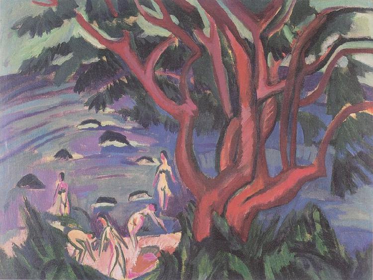 Ernst Ludwig Kirchner Roter Baum am Strand China oil painting art